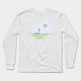 Worm Saluting the Sun (Black Books) Long Sleeve T-Shirt